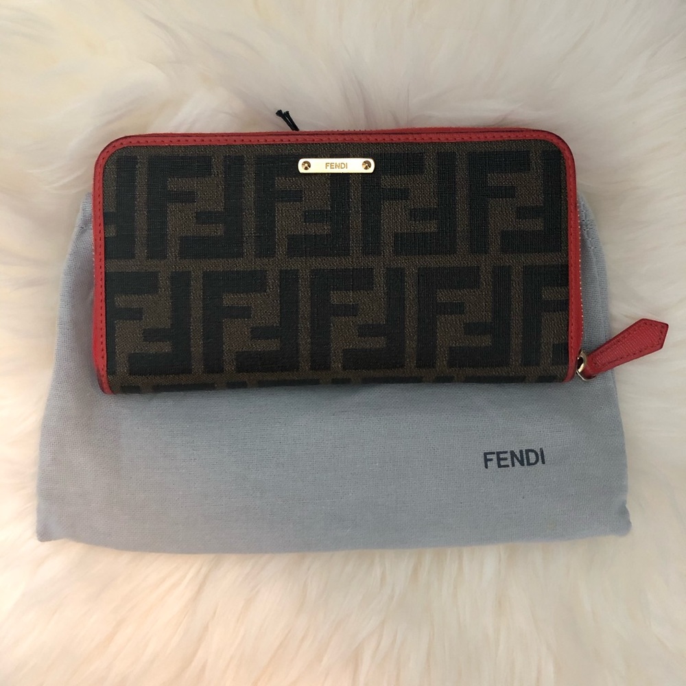 Fendi Zip Around Long Wallet